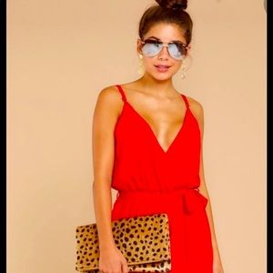Red jumpsuit